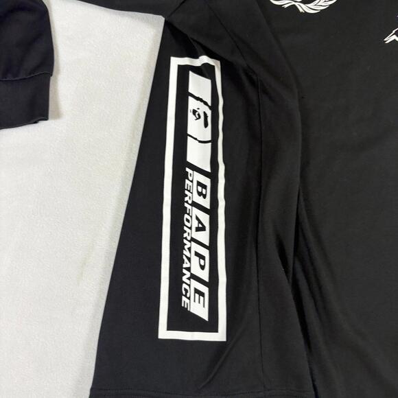 A Bathing Ape BAPE Motorsports Long Sleeve Shirt Mens L Black Graphic Streetwear - Picture 6 of 11